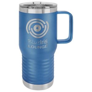 592ml (20 oz) Stainless Steel Travel Mug with Slider Lid Blue