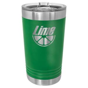 16 oz Stainless Steel Pint Green