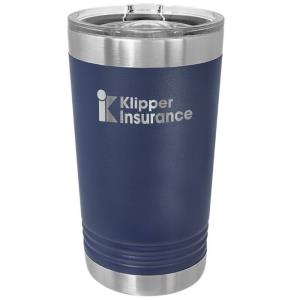 16 oz Stainless Steel Pint Navy Blue
