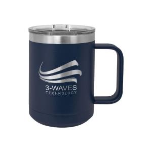 15 oz Stainless Steel Mug  Navy Blue